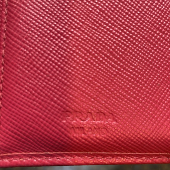 Prada Saffiano leather 4”x3” wallet, pink - Picture 4 of 9